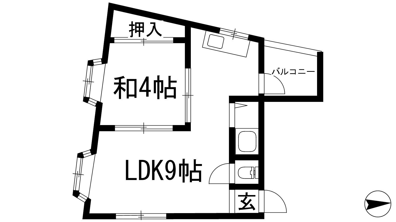 コスモス館(1LDK/3階)の間取り写真