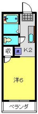 プレザージュ大岡(1K/1階)の間取り写真