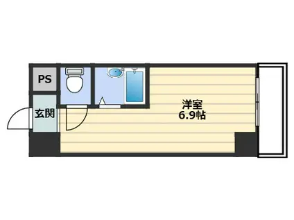 アンサンブル梅田(ワンルーム/5階)の間取り写真