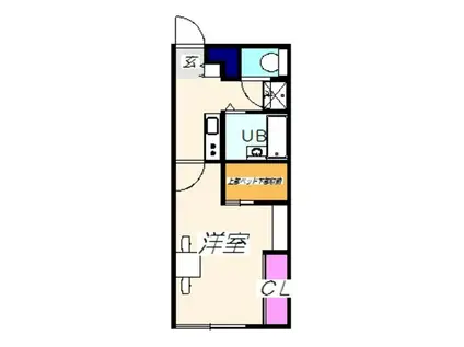 レオパレスプレノタートIII(1K/3階)の間取り写真