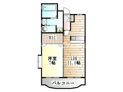 ベルリーフII(1LDK/1階)の間取り写真