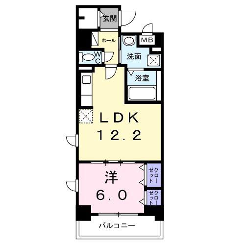 KUNIO(1LDK/2階)の間取り写真
