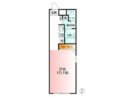 パラッツォ・アファシナンテ(1K/3階)の間取り写真