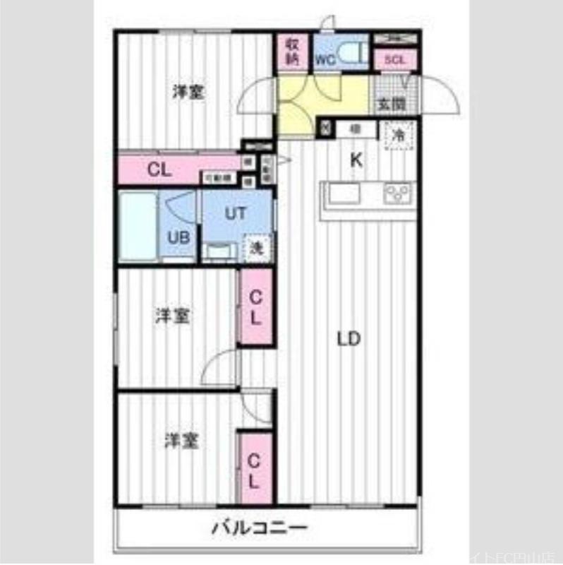 ASTER宮の森(3LDK/4階)の間取り写真