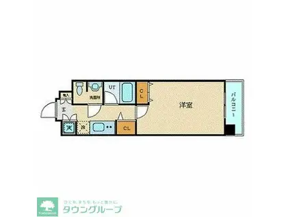 パレステュディオ渋谷本町(1K/4階)の間取り写真