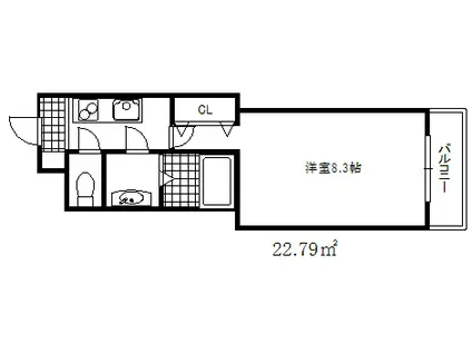 神戸・山手アパートメント(1K/1階)の間取り写真
