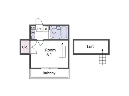 レオパレスゆき(1K/1階)の間取り写真