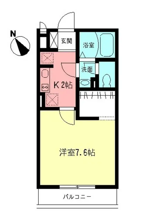 ロングフォレストB 2階階 間取り