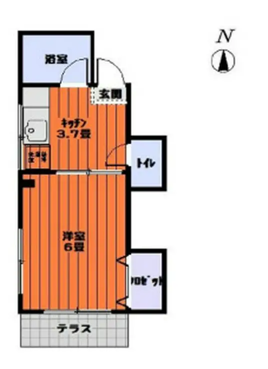 第七末廣コーポ 1階階 間取り