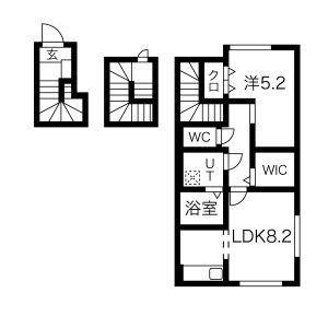 シンフォニー(1LDK/3階)の間取り写真