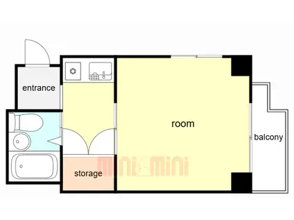 メゾンサクラ(1K/1階)の間取り写真