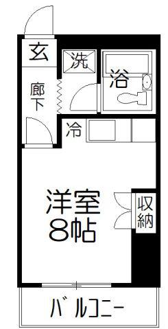 信和マンション(ワンルーム/3階)の間取り写真