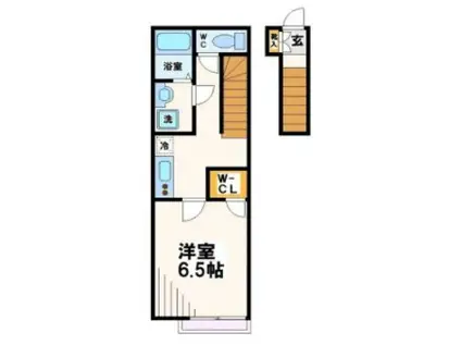 エテルノヴァローレ鎌倉(1K/2階)の間取り写真