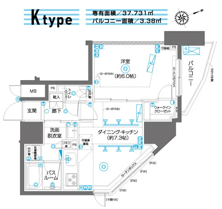 ZOOM駒込 9階階 間取り