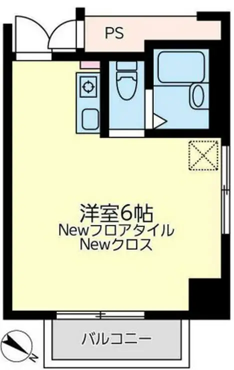 西横浜クリス・コーポ 1階階 間取り