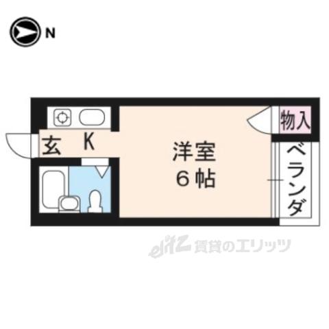ハイツ高畠(ワンルーム/3階)の間取り写真