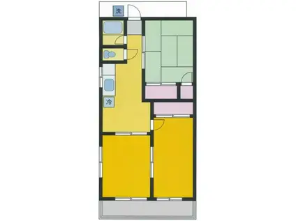 西牧ビル(3DK/2階)の間取り写真