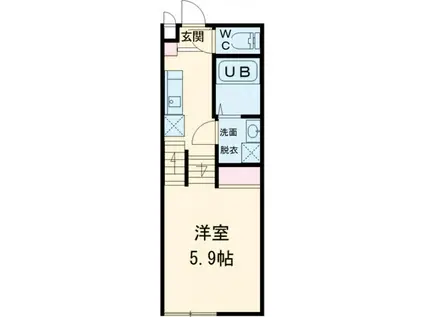 RECUERDO II(1SK/1階)の間取り写真