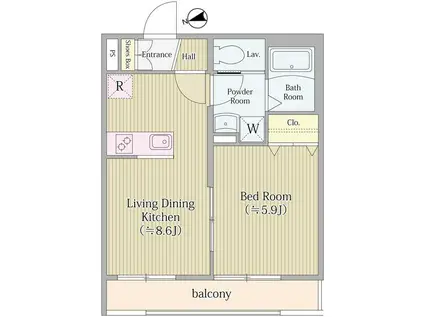 AIFLAT MEJIRO(1LDK/1階)の間取り写真