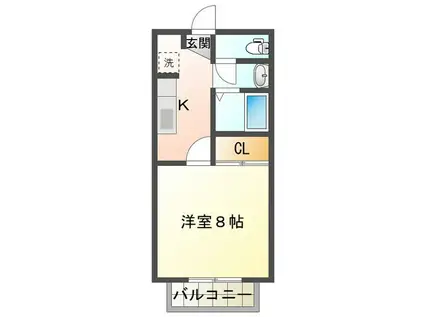 AP1ST(1K/1階)の間取り写真