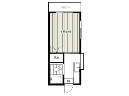 プライムあがた(1K/2階)の間取り写真