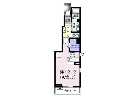 ラフィーネワン(ワンルーム/1階)の間取り写真