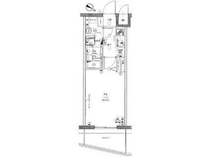 グリアス横浜・ウエストフォルム弐番館(1K/6階)の間取り写真