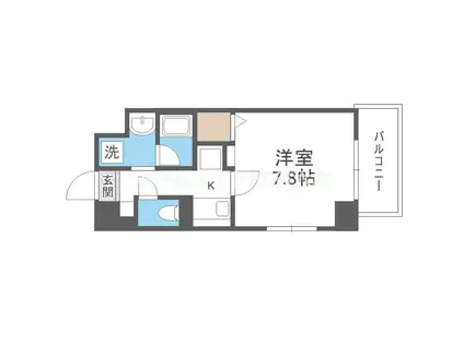 REXIA SHIN UMEDA DUO(1K/2階)の間取り写真