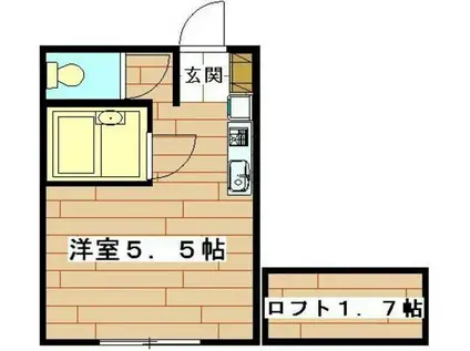 パンシオン日進(ワンルーム/2階)の間取り写真