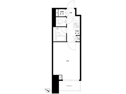 ルーブル池袋(1K/2階)の間取り写真