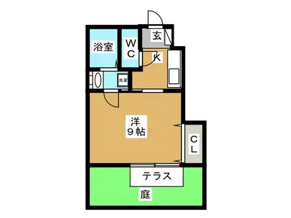 フォレストメゾン西船橋ウエスト(1K/1階)の間取り写真