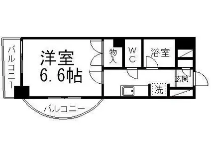 ロイヤルヒルズ柳生III(1K/5階)の間取り写真