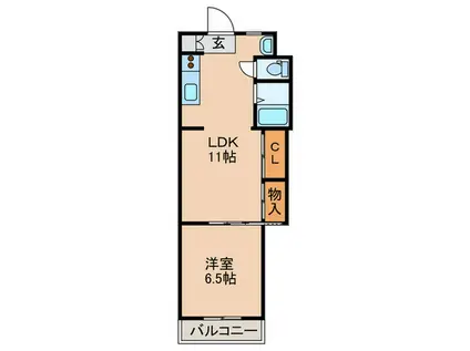 コンフォルト1(1LDK/3階)の間取り写真