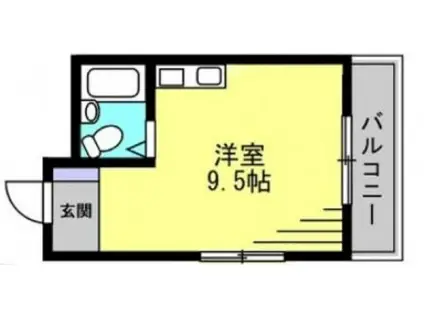 喜志マンション(ワンルーム/2階)の間取り写真