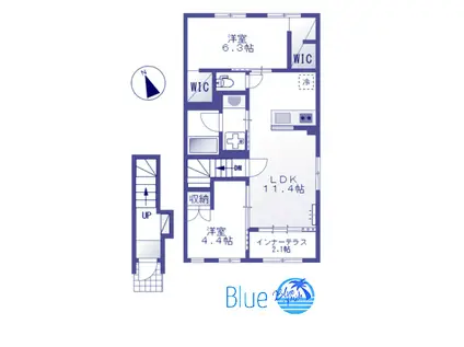 サニーサイド38(2LDK/2階)の間取り写真