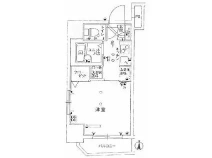 スカイコート両国弐番館(1K/5階)の間取り写真