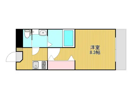 CALM牛田本町(1K/6階)の間取り写真