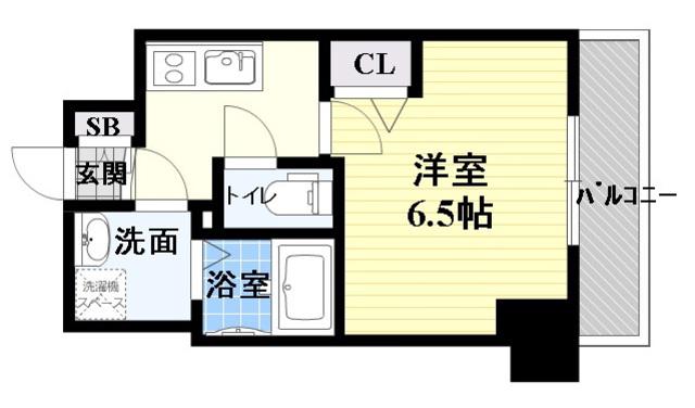 ララプレイス ザ・京橋ステラ(1K/4階)の間取り写真