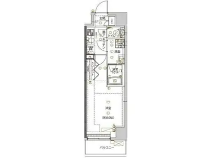 ユリカロゼ五反野III(1K/5階)の間取り写真