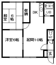 キャンパスロード321(2LDK/2階)の間取り写真