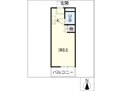 メモアール悠悠(1K/1階)の間取り写真