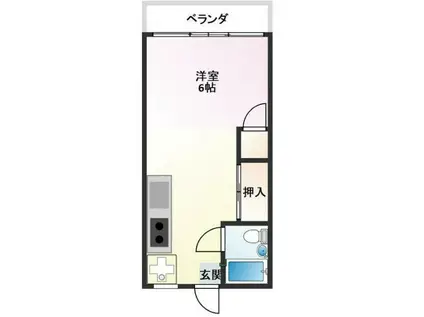 エスティー森野(1K/2階)の間取り写真