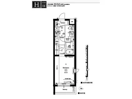 アクサス明大前(1K/3階)の間取り写真