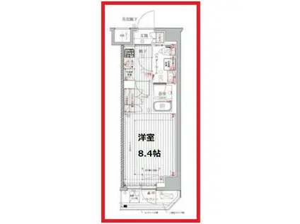 メインステージ東日暮里II(1K/7階)の間取り写真