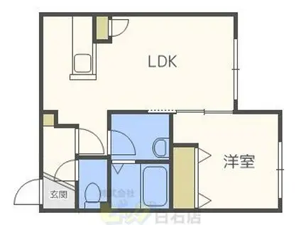 オアーゾキクスイ(1LDK/3階)の間取り写真