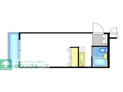 セザールリバーサイド川崎(1K/1階)の間取り写真