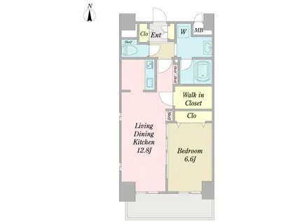 HERENCIA千代田(1LDK/2階)の間取り写真