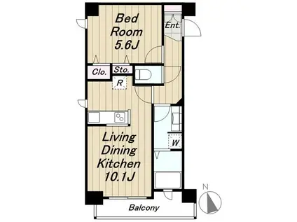 HALEAKALA岡本(1LDK/3階)の間取り写真