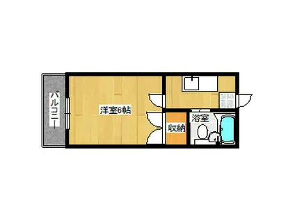 サンレック中井(1K/2階)の間取り写真
