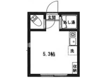 アーバンプレイス中野コアII(ワンルーム/1階)の間取り写真